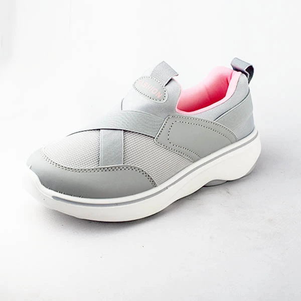 Espadrille ballerine pour femme 266-3 gris miniature
